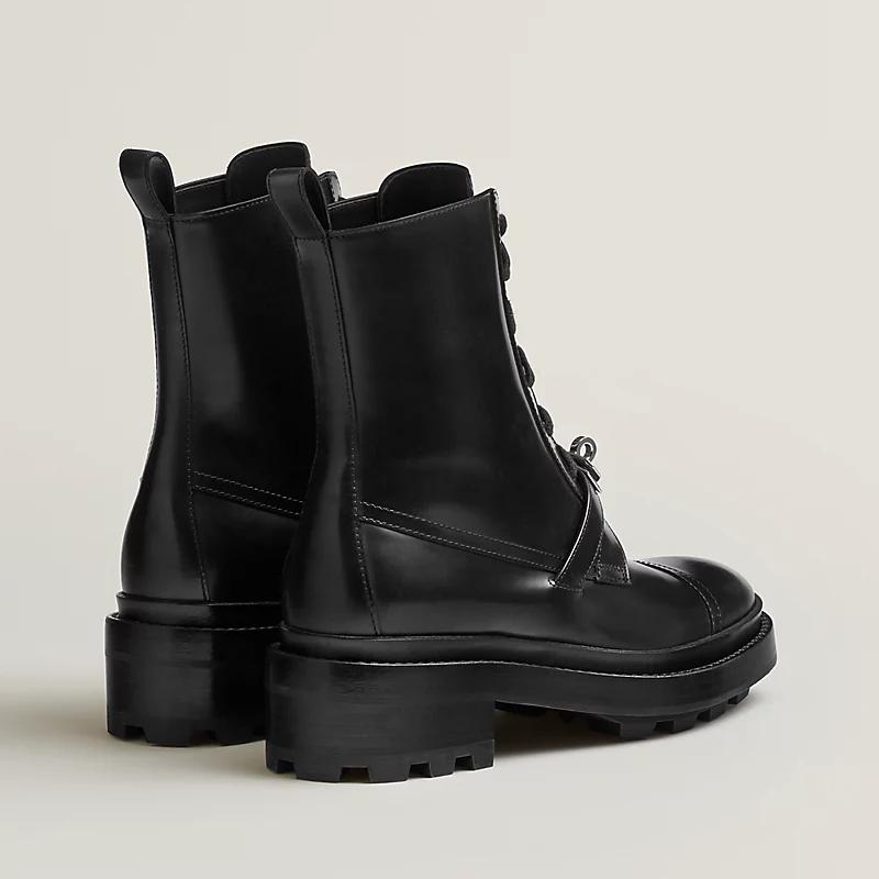 Giày Hermes Funk Ankle Boot Nữ Đen